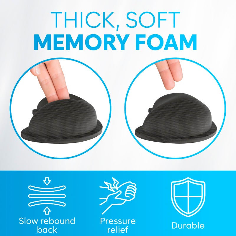 KLIM Keyboard Wrist Rest  Wrist Rest for Computer Keyboard  Memory Foam  Wrist Support  Ergonomic Design for Typing Pain Relief  2 Pieces Mouse & Keyboard Set  Mouse Wrist Rest  Stain Resistant  Black - Image 3